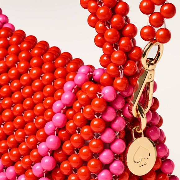 NWT Kate Spade x Target Colorblock Beaded Crossbody Bag in red & pink - Picture 3 of 4